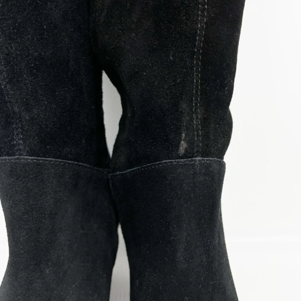 BP. Women's Hensley Lea Black Suede Block Heel Over the‎ Knee Boots Size 7.5 M